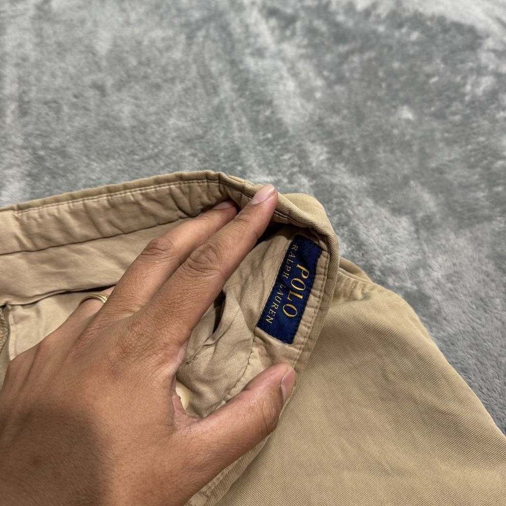 Polo Ralph Lauren Chino Men's Classic Fit Beige Twill Chino 32x33 Preppy College - Picture 4 of 15